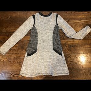 Abercrombie & Fitch Leather Trimmed Sweater Dress